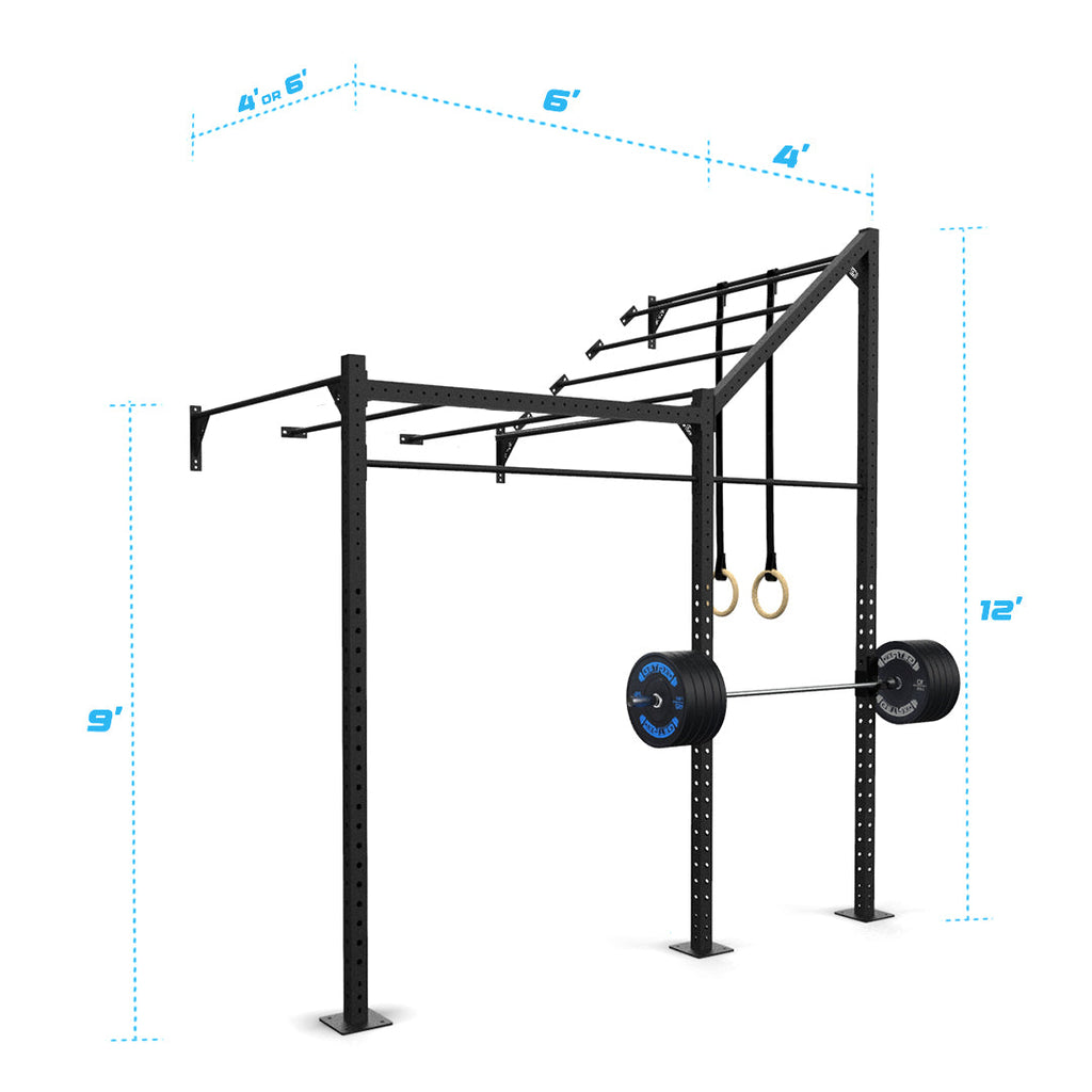 10' Wall Mount Builder® Rig: Advanced 2 w/ 2' Monkey Bar Spacing