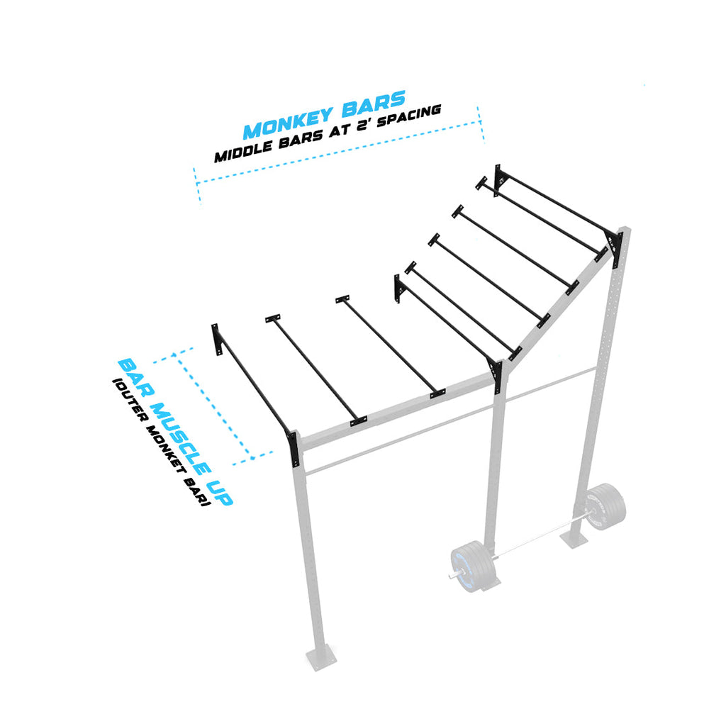 10' Wall Mount Builder® Rig: Advanced 2 w/ 2' Monkey Bar Spacing