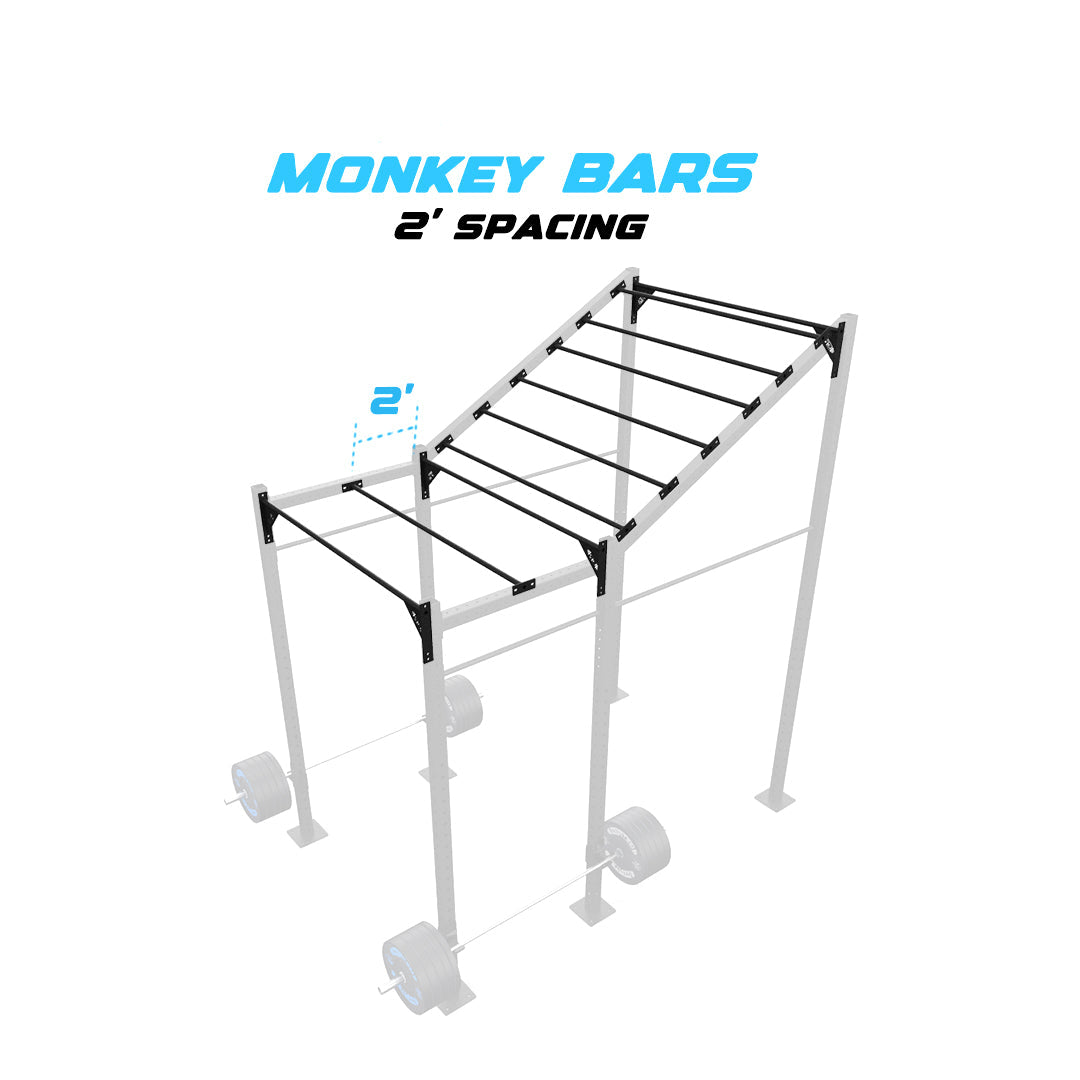 10' Freestanding Builder® Rig: Advanced 1 w/ 2' Monkey Bar Spacing