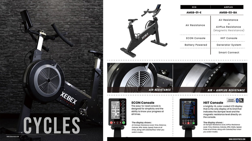 Xebex Fitness AirPlus Cycle Smart Connect