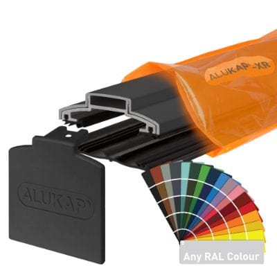 Alukap-XR 60mm Aluminium Bar with 55mm Rafter Gasket and End Cap - All Lengths