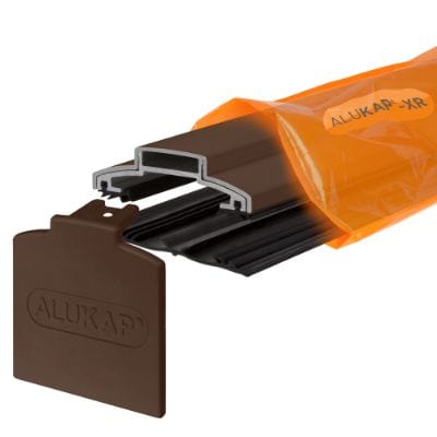 Alukap-XR 60mm Aluminium Bar with 55mm Rafter Gasket and End Cap - All Lengths