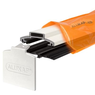 Alukap-XR 60mm Aluminium Bar with 55mm Slot Fit Rafter Gasket and End Cap - All Lengths