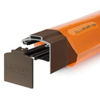 Alukap-XR 60mm Aluminium Gable Bar with 55mm Slot Fit Rafter Gasket and End Cap