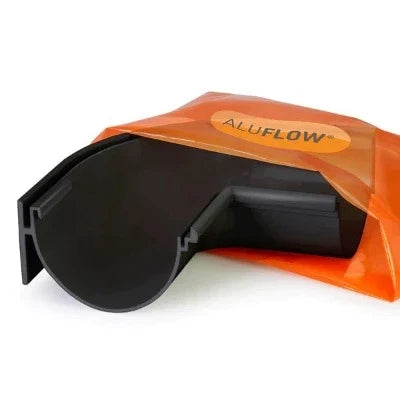 Gutter Deepflow 90 Deg Internal Angle Black - Aluflow