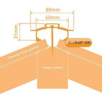 Alukap-XR Aluminium Hip Bar With End Cap - All Lengths