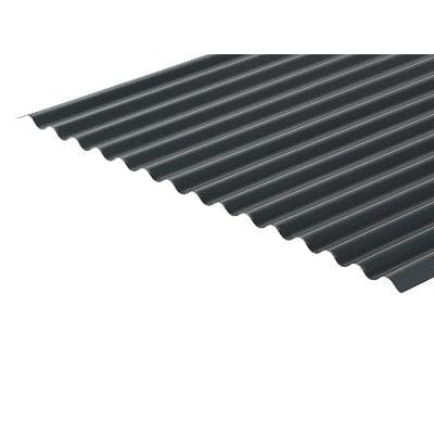 Cladco Corrugated 13/3 Profile PVC Plastisol Coated 0.7mm Metal Roof Sheet (Anthracite) - All Sizes