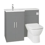 Aquatrend Petite WC Unit, Base Unit & Basin - All Colours