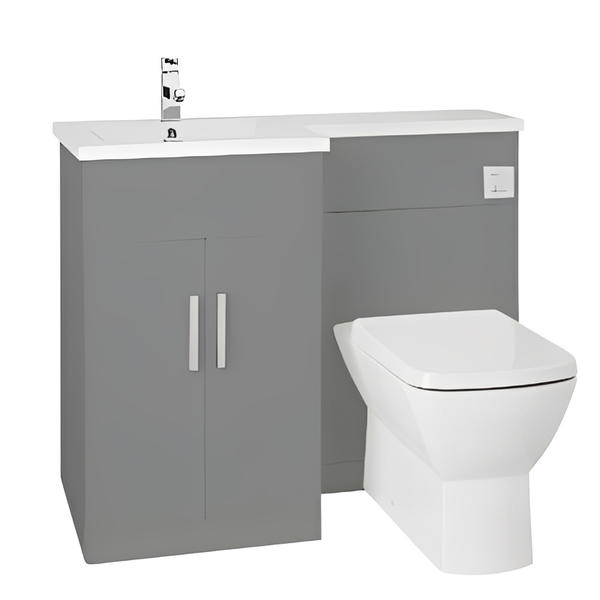 Aquatrend Petite WC Unit, Base Unit & Basin - All Colours
