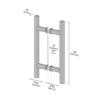 HYPERION 6" Ladder Style Back-To-Back Pull Handle