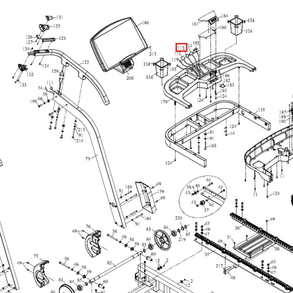 Xebex FreeRun Motorized Treadmill Parts