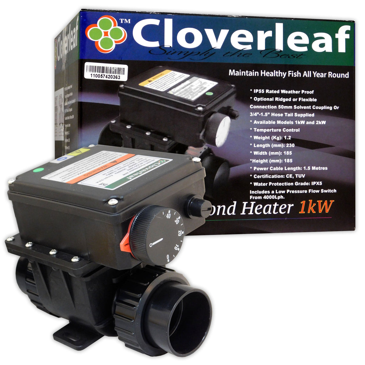 Cloverleaf Koi Pond Heaters - 1KW & 2KW Options