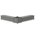72" Country Living L- Shaped Planter Storage Bench Set- Large