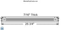Awning Guide Bar 11 Series (11.16)   Aluminum Finish 26 3/4 inches long