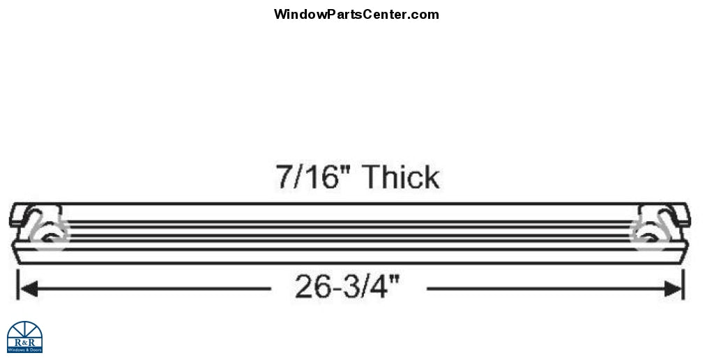 Awning Guide Bar 11 Series (11.16)   Aluminum Finish 26 3/4 inches long