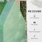4' x 3' Galvanized Raised Garden Bed with Mini Greenhouse Cover, Outdoor Planter Box, Green