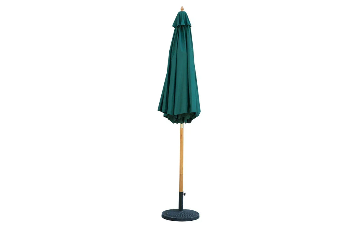 Bali Hunter Green Wooden Parasol 2.85m