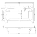 Bathurst Double Ended Bath 1800mm x 800mm