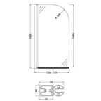 6mm Straight Bath Screen