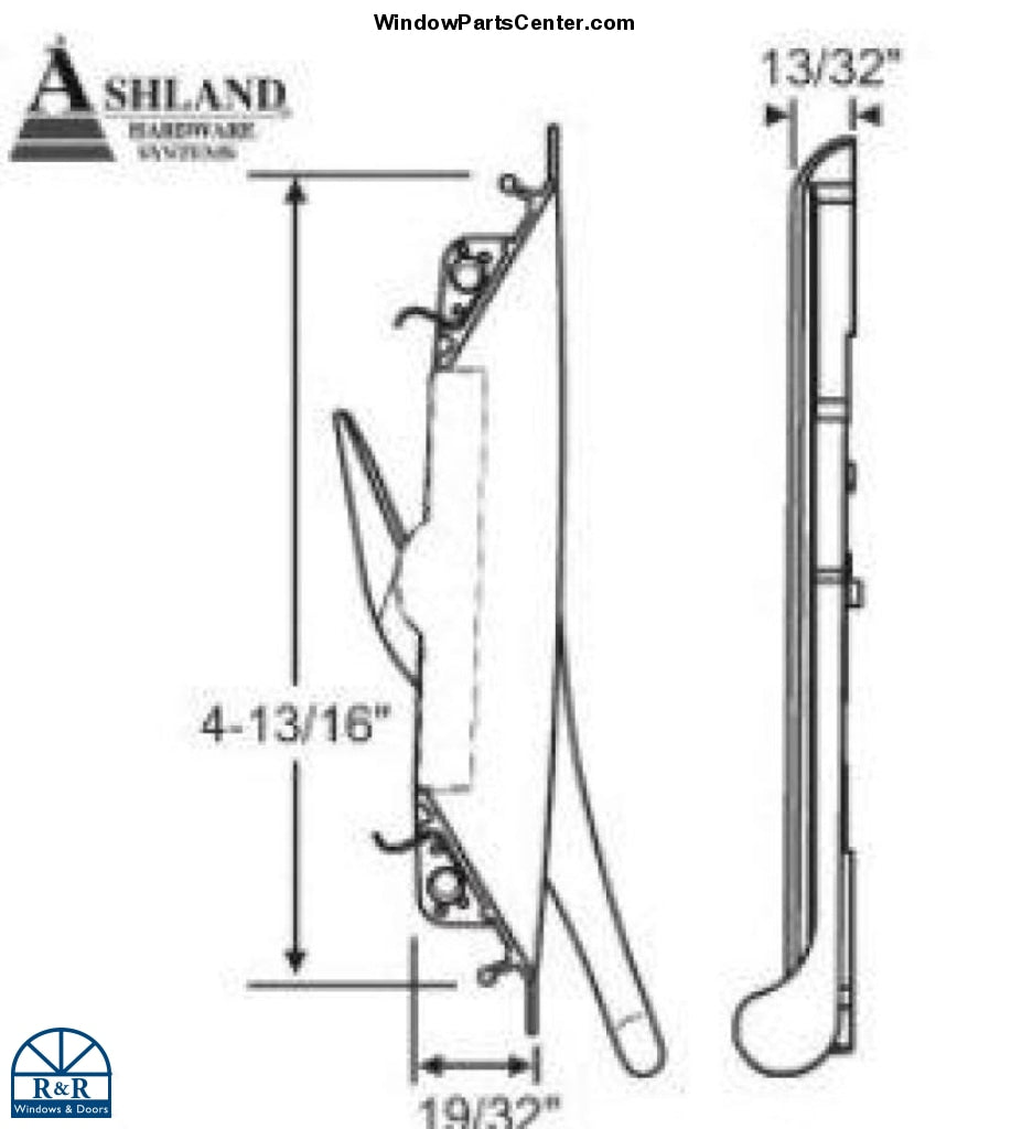 BB12005 -  Ashland Casement Window Lock Handle and Escutcheon Bezel - Biltbest