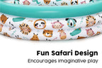 40" Safari Themed Kids Inflatable Paddling Pool