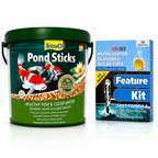 Tetra Pond Food Sticks 1200g + Nishikoi Feature Kit 16 Tablets Bundle