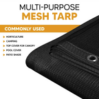 Black Mesh Tarp 10' x 16'