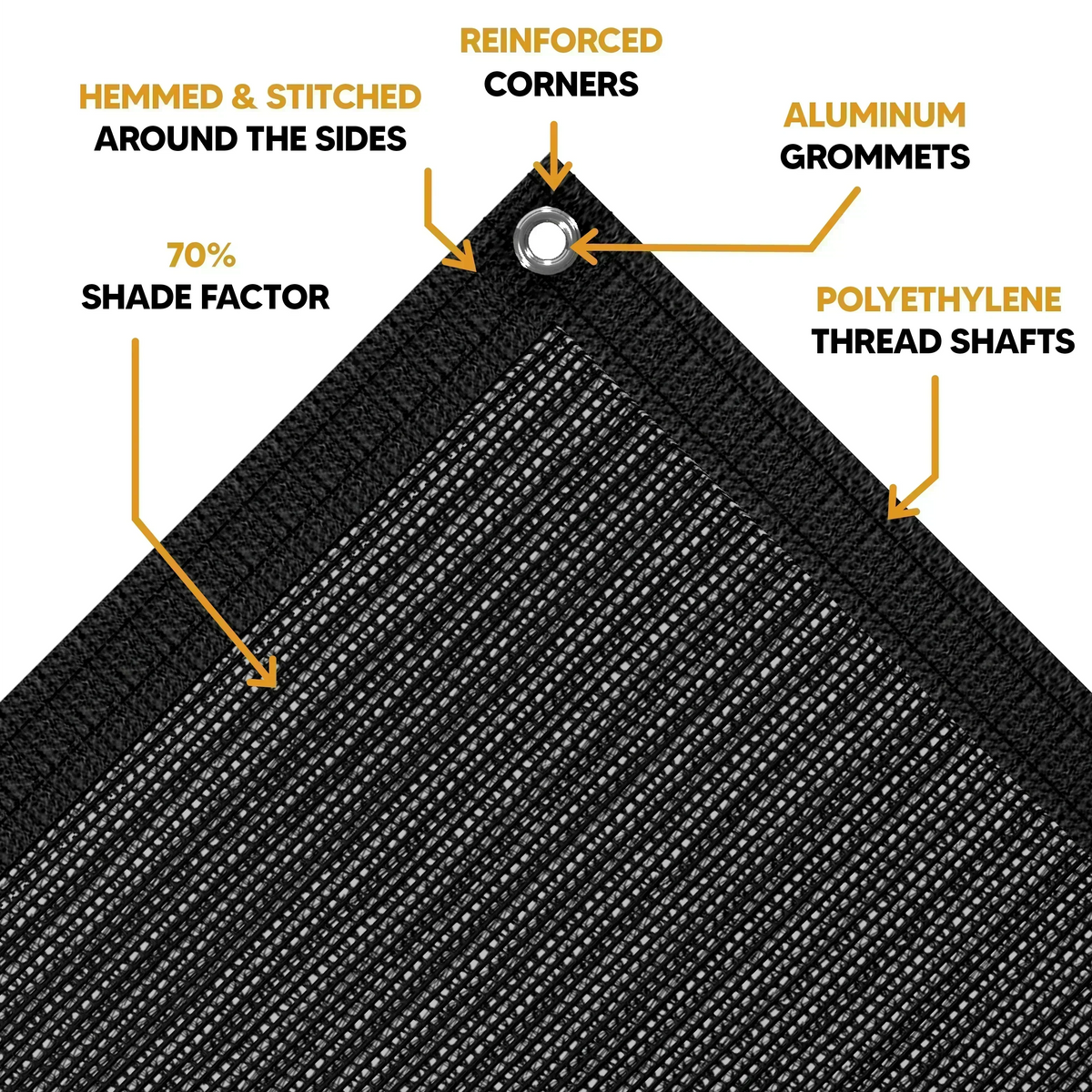 Black Mesh Tarp 10' x 20'
