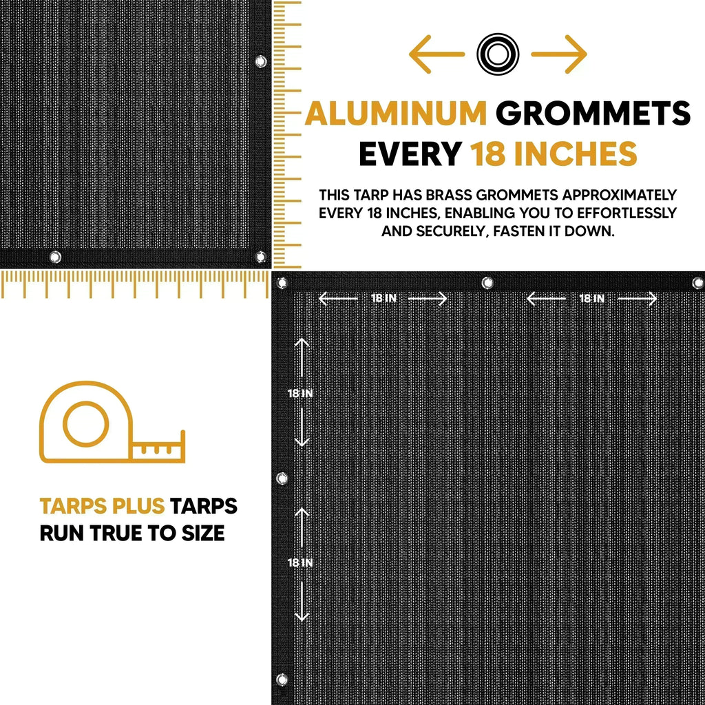 Black Mesh Tarp 16' x 20'