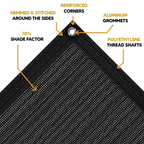 Black Mesh Tarp 20' x 40'