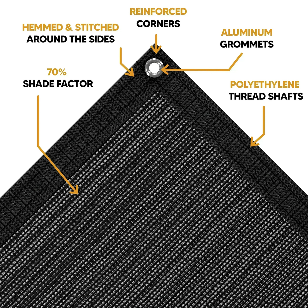 Black Mesh Tarp 6' x 10'