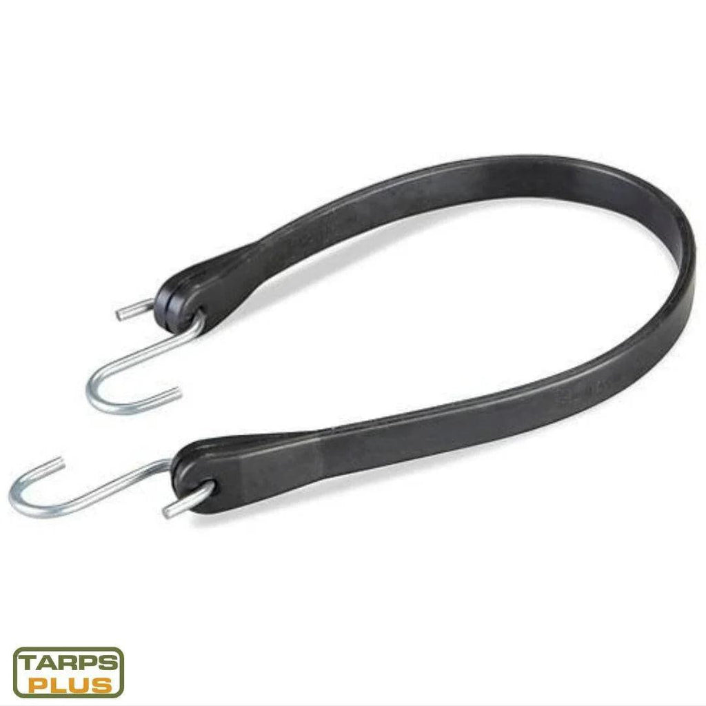 Black 31" rubber tarp strap providing stretch retention support