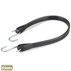 Black 41" rubber tarp strap shown as a flexible tarp fastener system