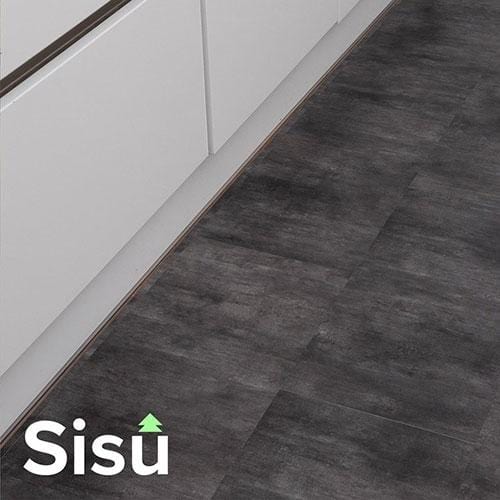 SISU Click Vinyl Flooring Tiles - 305mm x 610mm (10 Pack) - Black Slate Grey