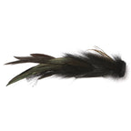 Double Buford Urban Fly Co. black feathered fishing lure designed for fly fishing, featuring layered feathers and synthetic fibers for realistic movement in water.