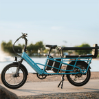 XPedition2 Raindrop Blue Long-Range Dual-Battery + FREE Running Boards, Cushions, Elite Headlight, Suspension Seat Post, Orbitor, Fast Charger ($694 Value)