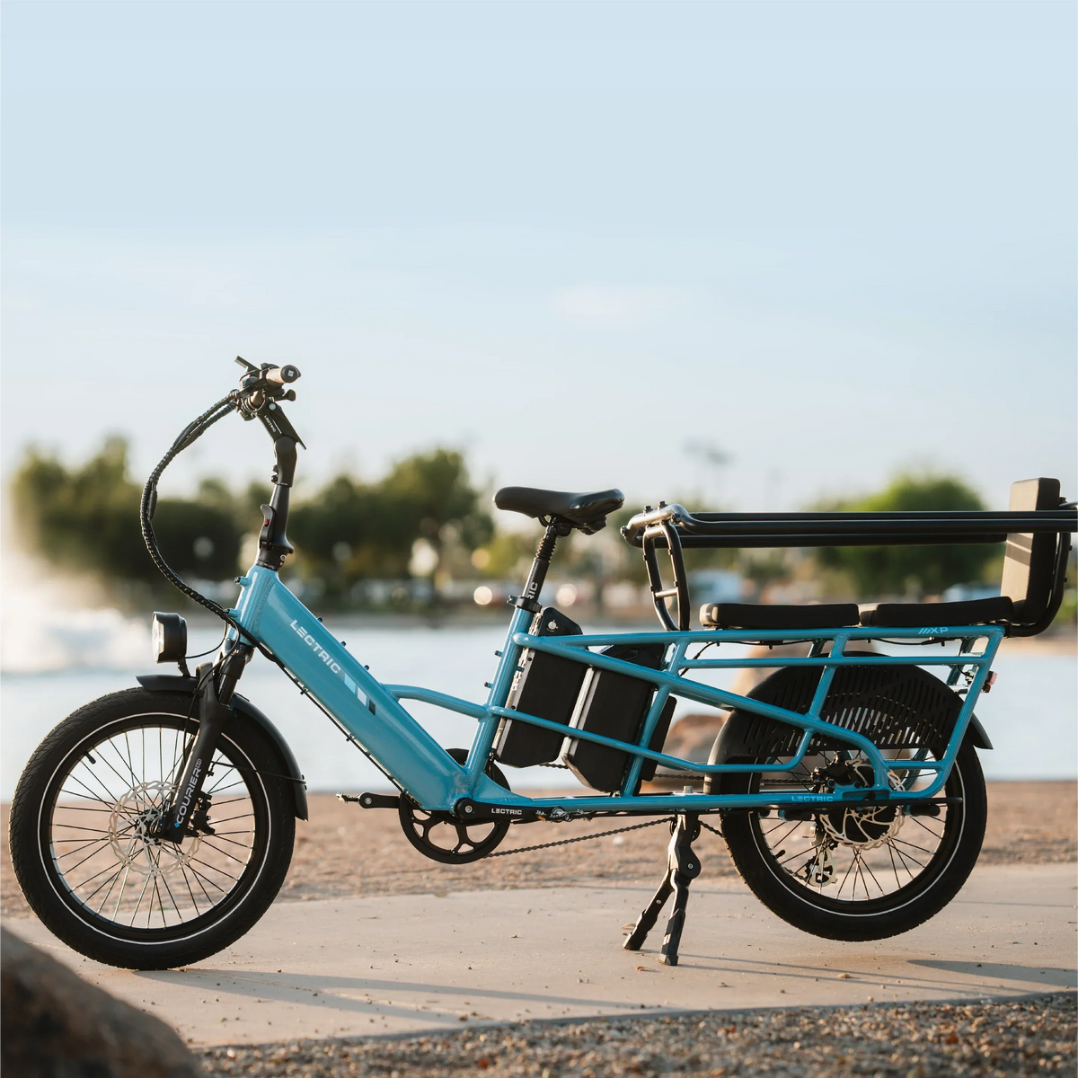 XPedition2 Raindrop Blue Long-Range Dual-Battery + FREE Running Boards, Cushions, Elite Headlight, Suspension Seat Post, Orbitor, Fast Charger ($694 Value)