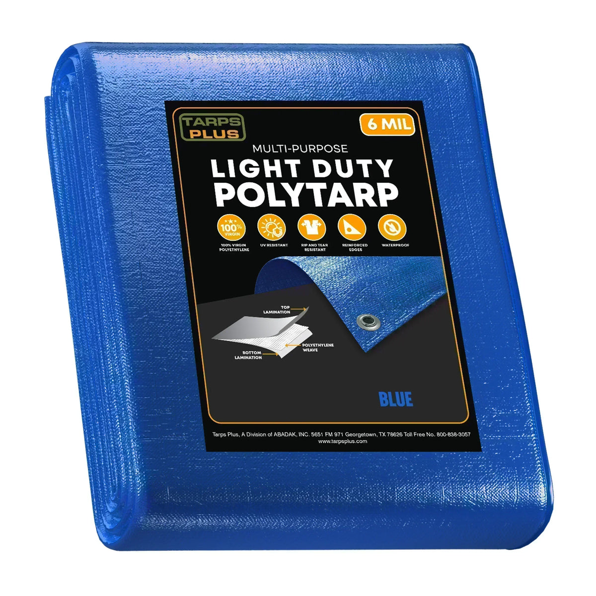 Blue Poly Tarp 18' x 24'