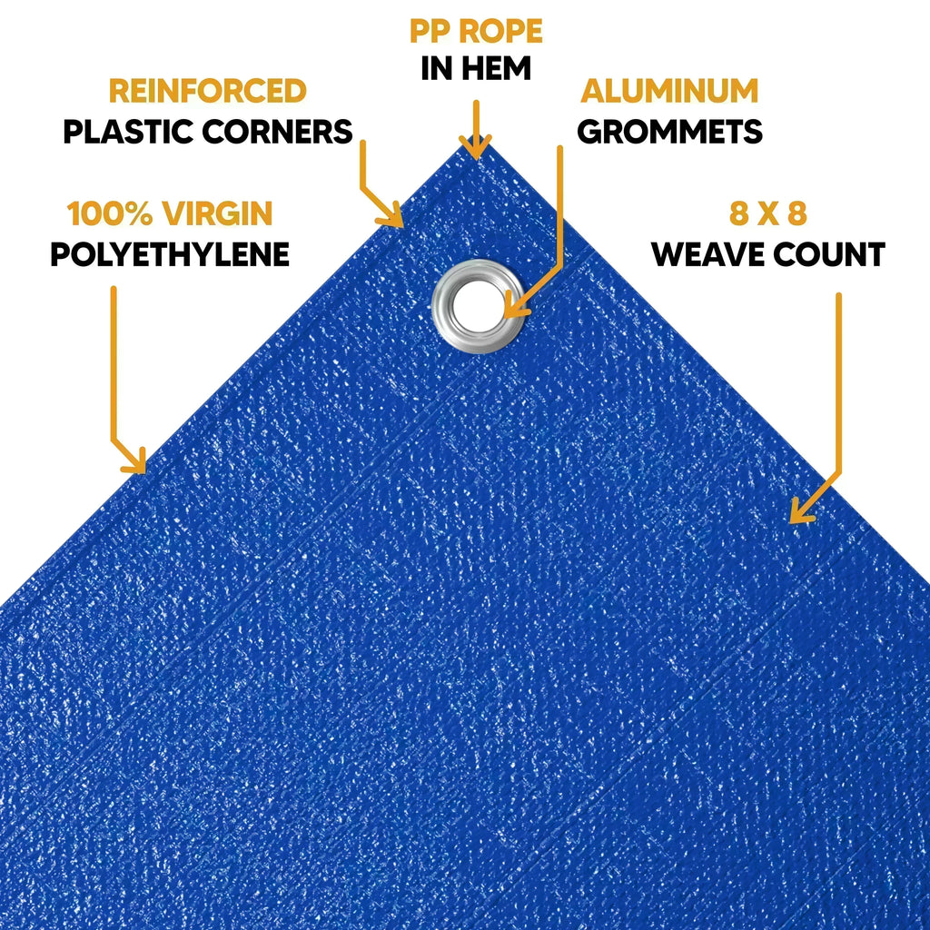 Blue Poly Tarp 50' x 150'