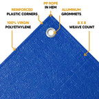 Blue Poly Tarps 8' x 10' - Case of 25