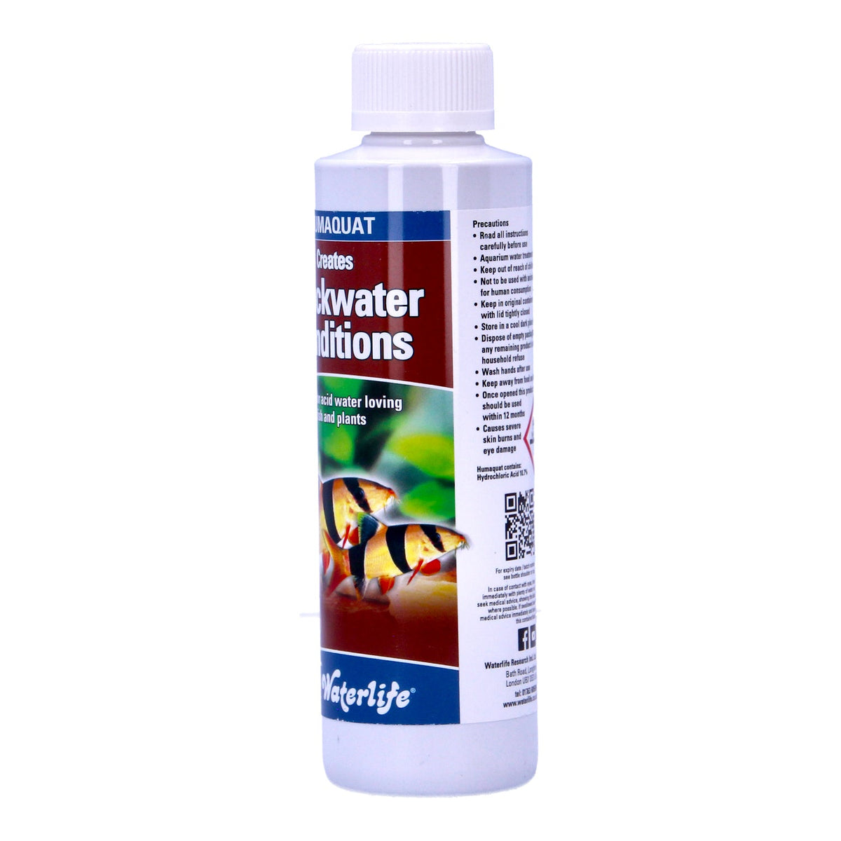 Waterlife Humaquat 250ml Black-Water Aquarium Treatment