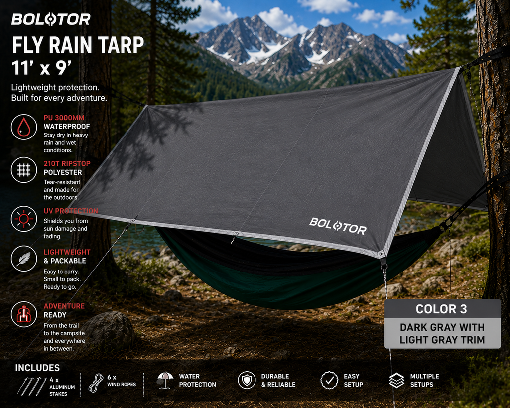 BOLOTOR Fly Rain Tarp - Dark Gray