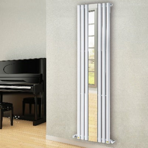 Bordeaux Vertical Wall-Mounted White Radiator - 1800 x 500mm