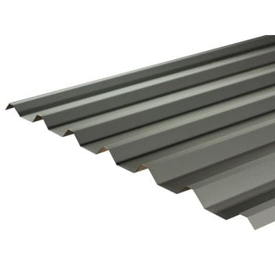 Cladco 34/1000 Box Profile PVC Plastisol Coated 0.7mm Metal Roof Sheet (Merlin Grey) - All Sizes