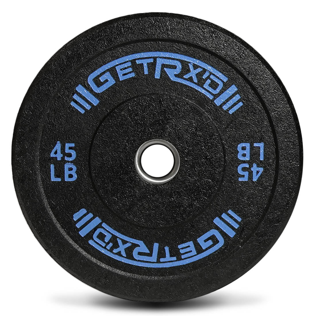 Black Crumb Rubber Bumper Plate: 45 LBS
