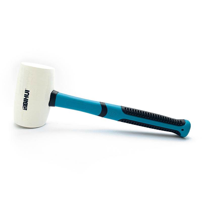 Bihui 24oz White Rubber Mallet – Non-Marking Soft Grip Hammer for Tiling & Flooring
