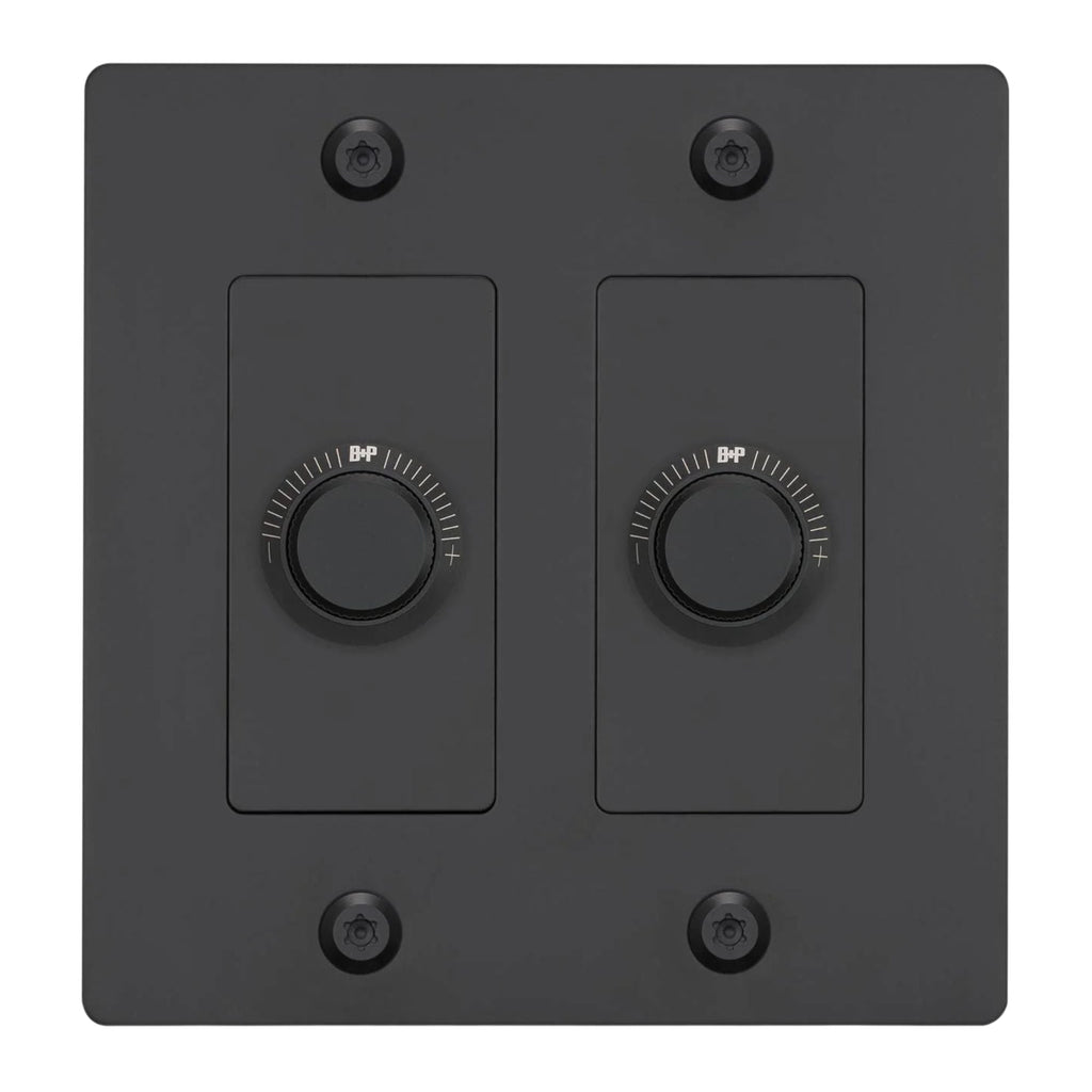 Buster + Punch NDK-024305 Linear 2-Gang LED Dimmer Without Logo, 250W, Rotary, Black