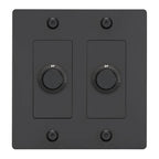 Buster + Punch NDK-024305 Linear 2-Gang LED Dimmer Without Logo, 250W, Rotary, Black