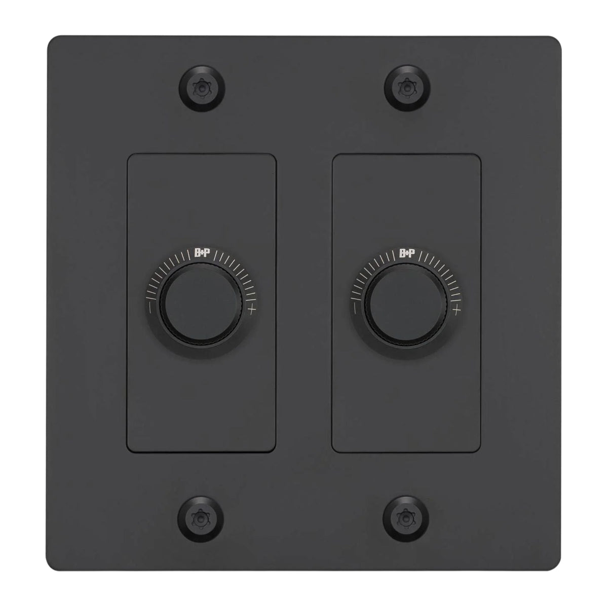 Buster + Punch NDK-024305 Linear 2-Gang LED Dimmer Without Logo, 250W, Rotary, Black