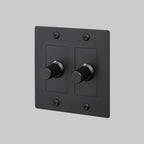 Buster + Punch NDK-024305 Linear 2-Gang LED Dimmer Without Logo, 250W, Rotary, Black